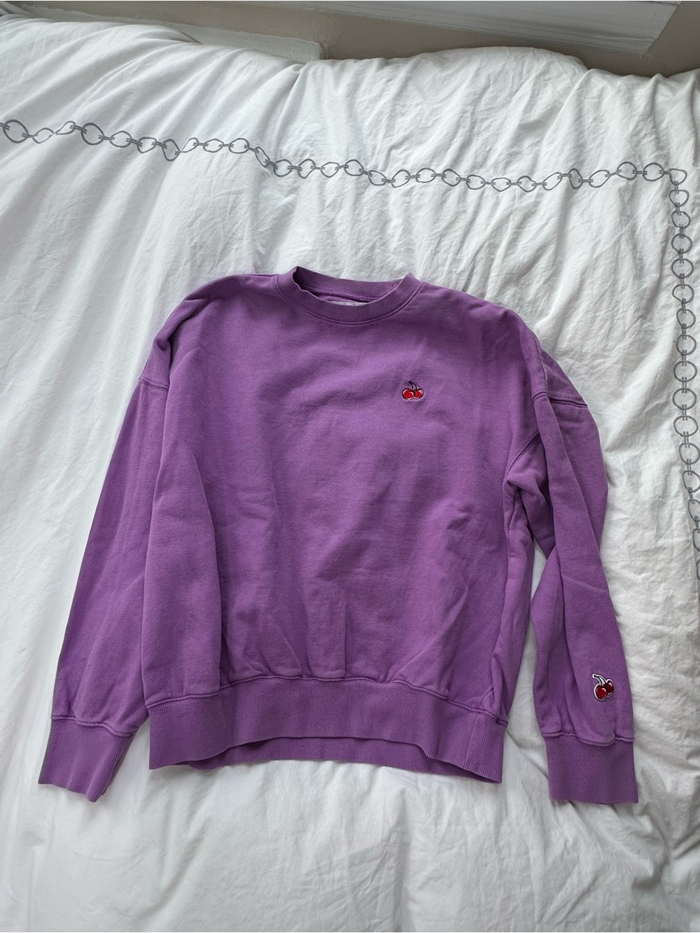 Kirsh Crewneck Sweater with Cherry Motif